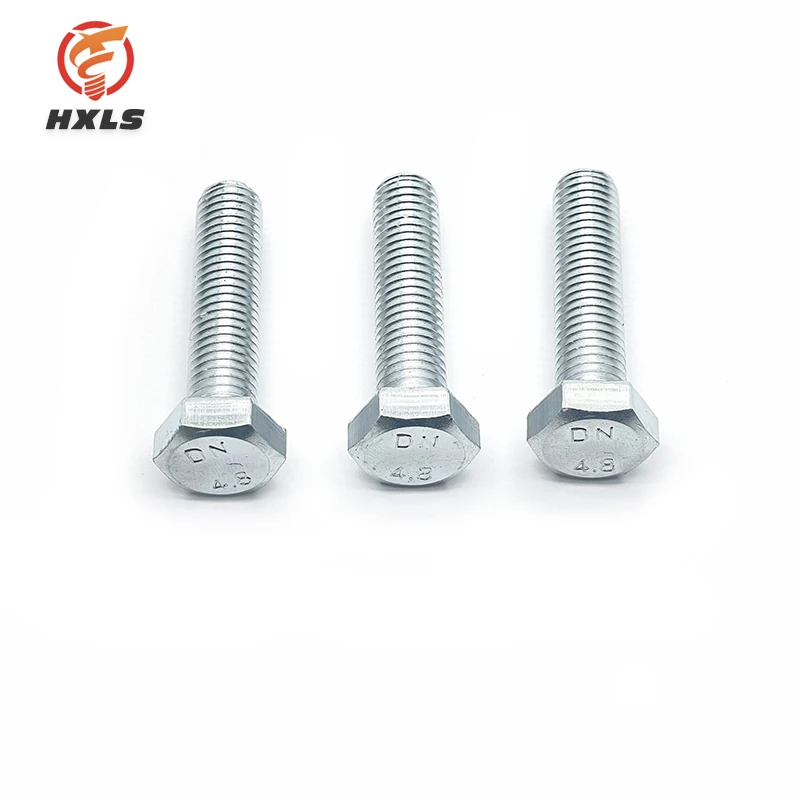 DIN933 DIN931 M6-m36 M10 8.8 Grade galvanized Hex Head Bolts hexagon screw