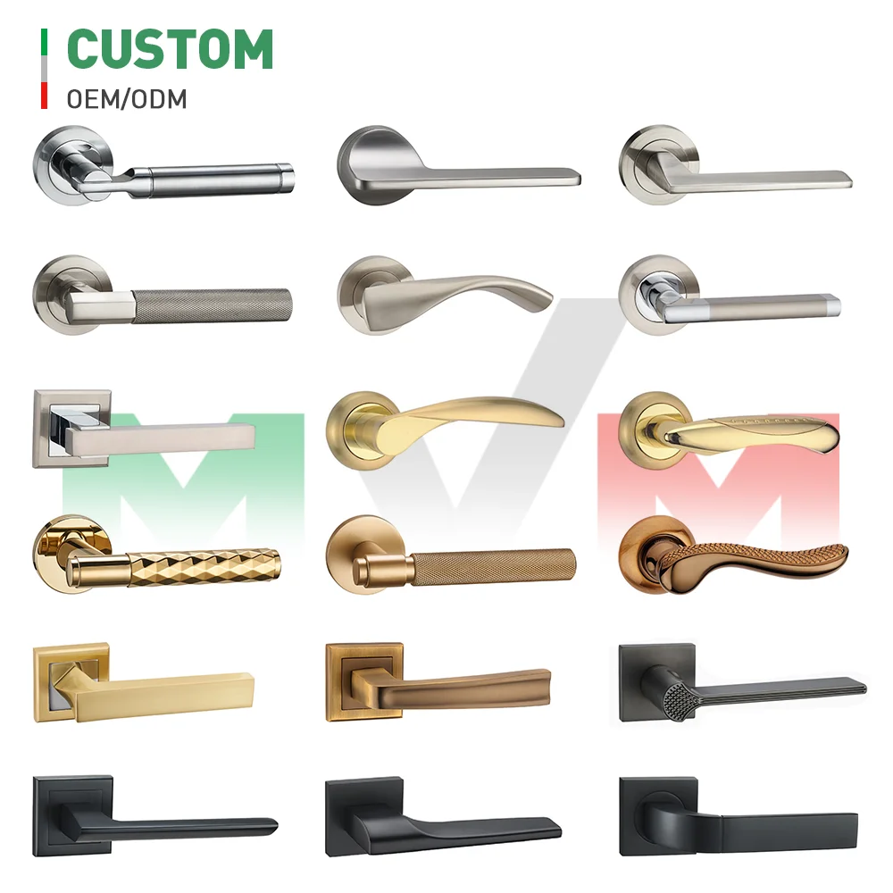 MVM TOP Standard OEM Service Wholesale Manufacturer Design Lever Door Handles Set With Lock for Interior Doors