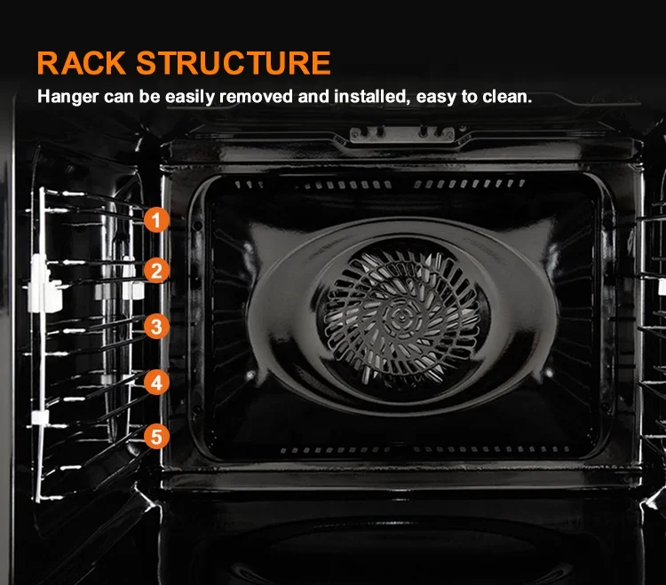 OEM ODM 60cm Wall Oven Major Kitchen Appliances Built in Electric Oven with LED Touch Control