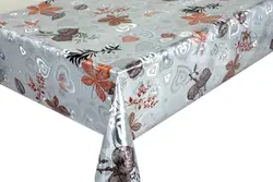 2020 Shining printed Gold & Sliver pvc table cloth for waterproof and oilproof new design 7-517