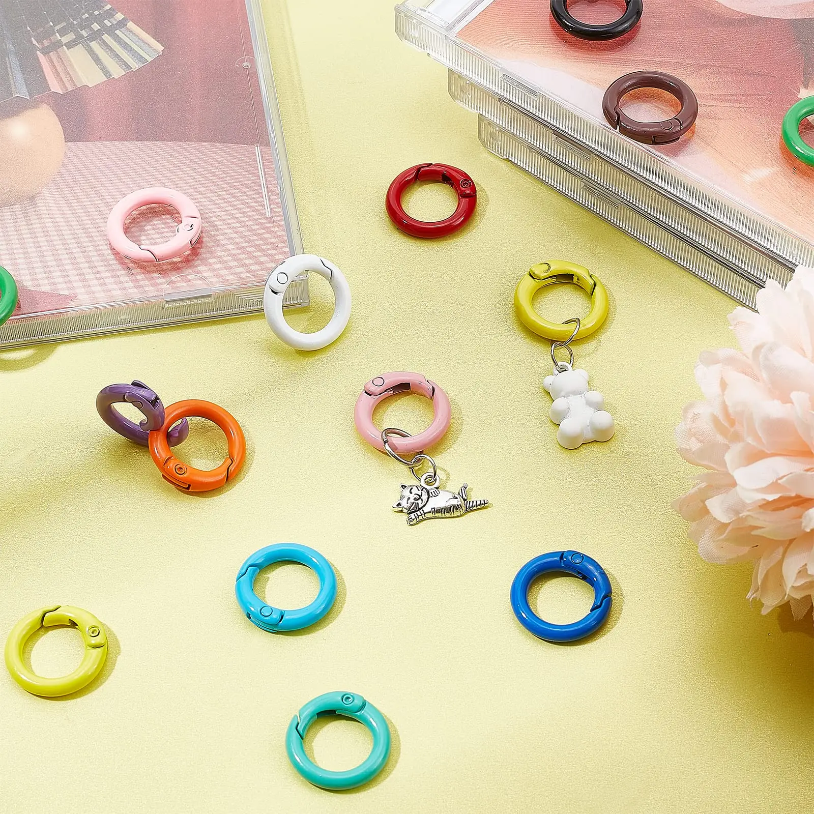Spring o ring metal o-ring Handbag Accessories Key Ring Spring Opening Circle Snap Clip Hook