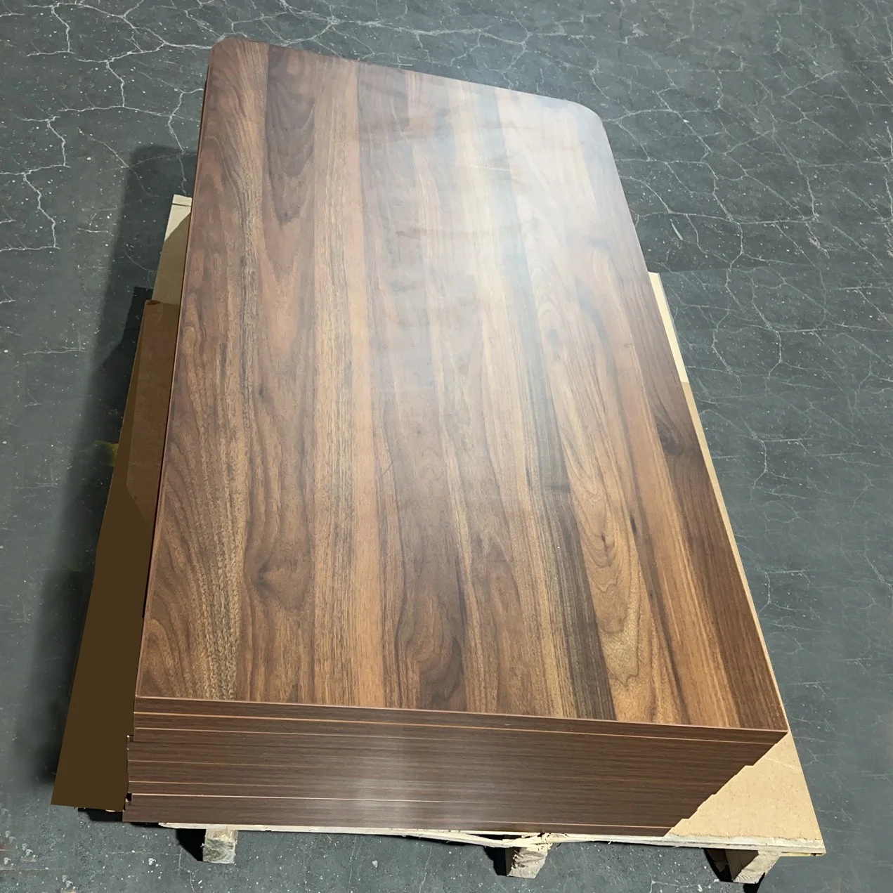 Factory Sell Square Solid Wood Melamine Mdf Laminate Table Top Decor For Height Adjustable Standing Desk