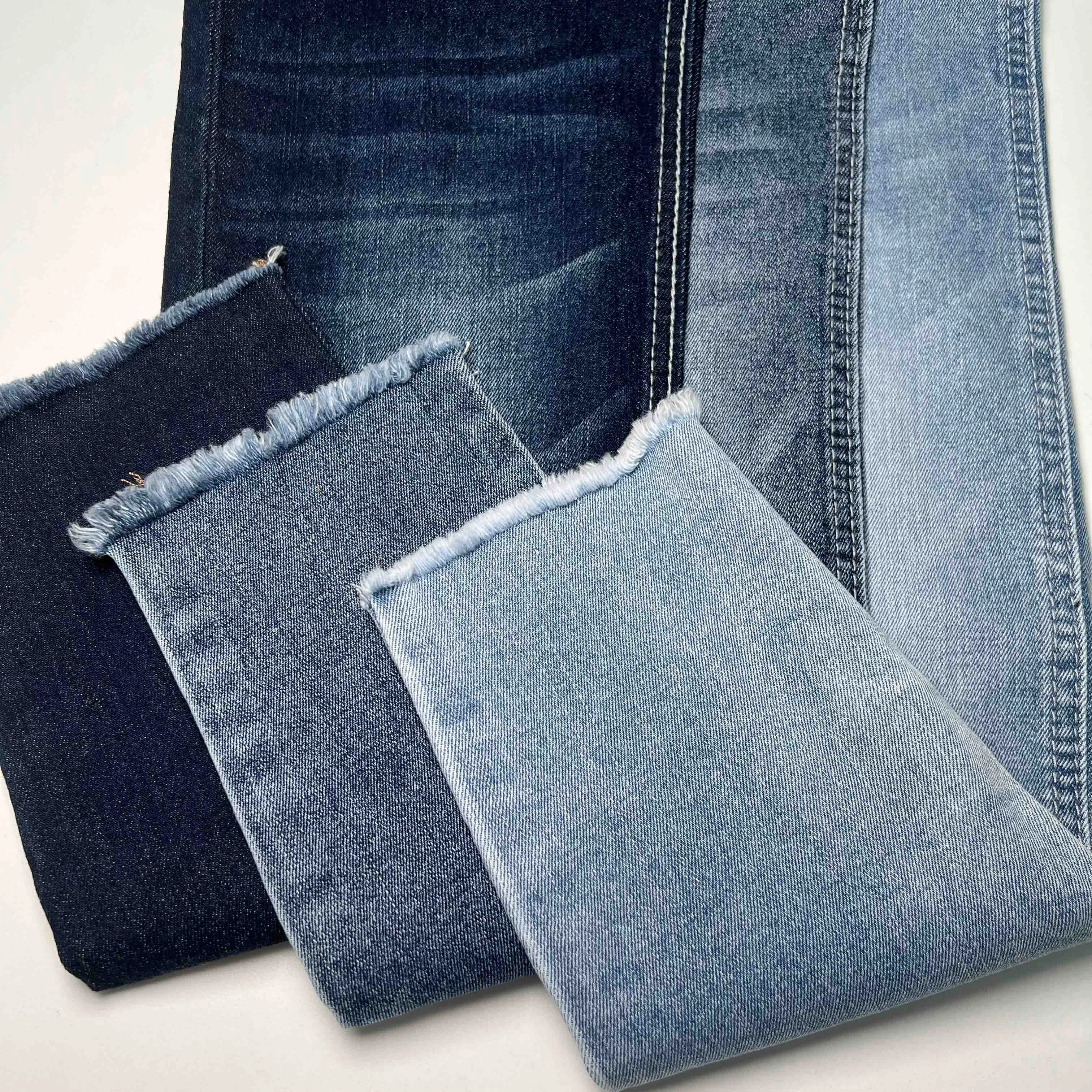 Dark Blue Lightweight Spandex Yarn Dyed Rolls of Denim Fabric