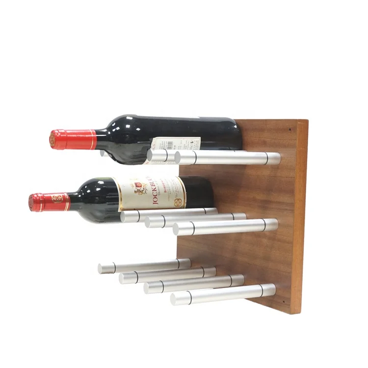 Customize Silver Gold Color Single Bottle Aluminum Wine Pegs Wall In Stock Wine Rack