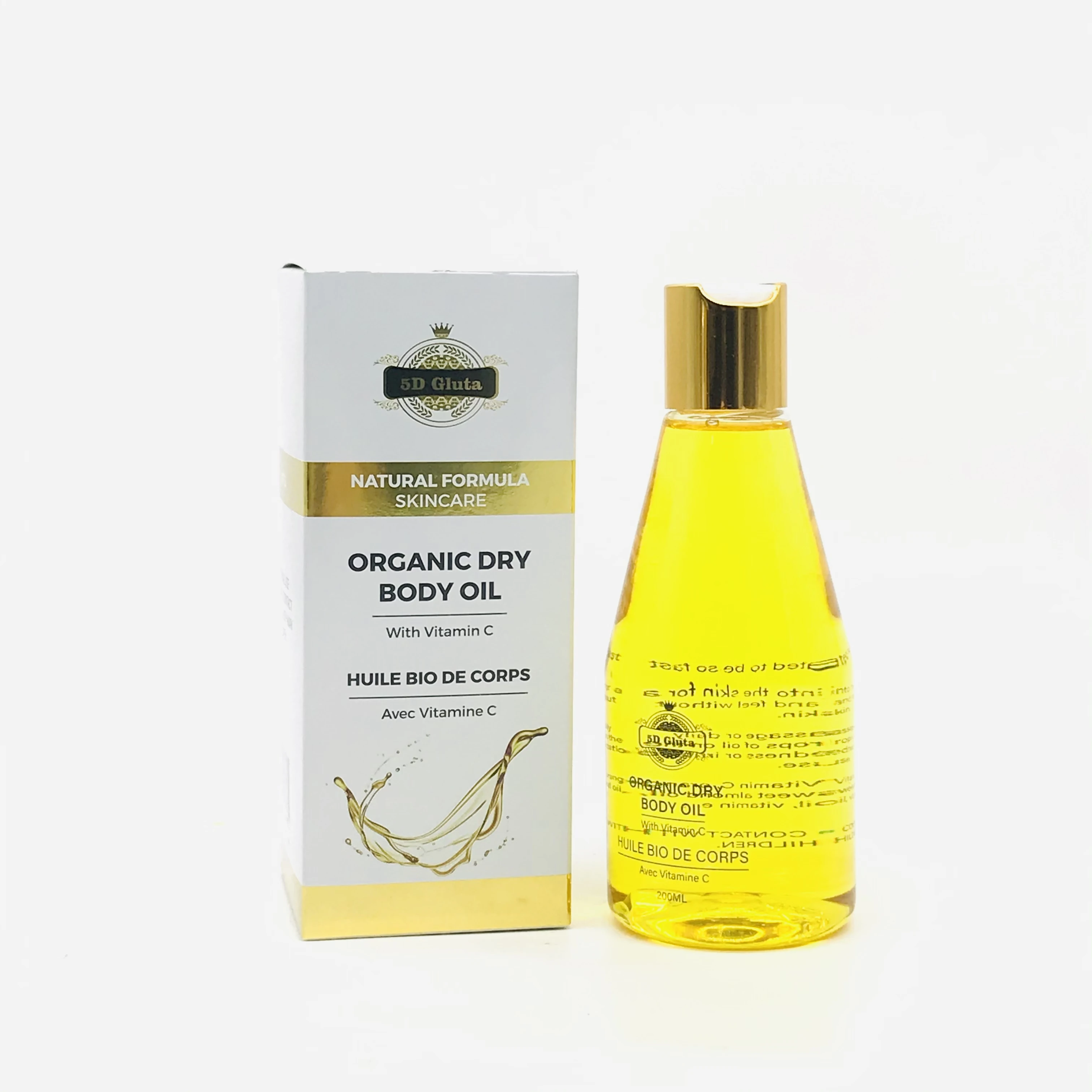 100% Natural ORGANIC DRY BODY OIL With Gluta (HUILE BIO DE CORPS) moisturize, nourishing and illuminating Organic Skincare