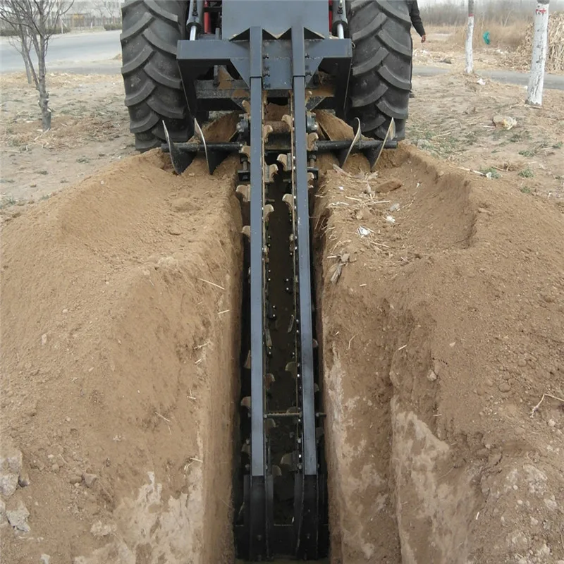 Ditching Depth Chain Trencher Heavy Trenching machine for Wheel Tractor