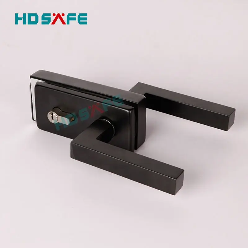 Glass Door Handle Simple Style Door Lock Design Hardware Factory Slim Frame Glass Door Handles