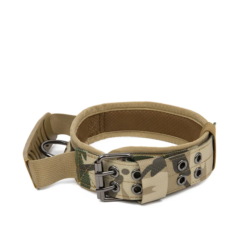Customizable Adjustable Large Tactical Dog Training Collar with Handle No Pull Dog Collar
