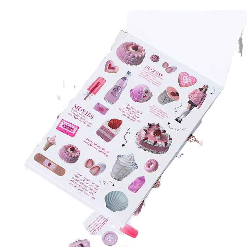 Kawaii Printed Scrapbook Stickers 20pcs/Lot Reflecting Painting Junk Journaling Decorative Mobile Home Decoration