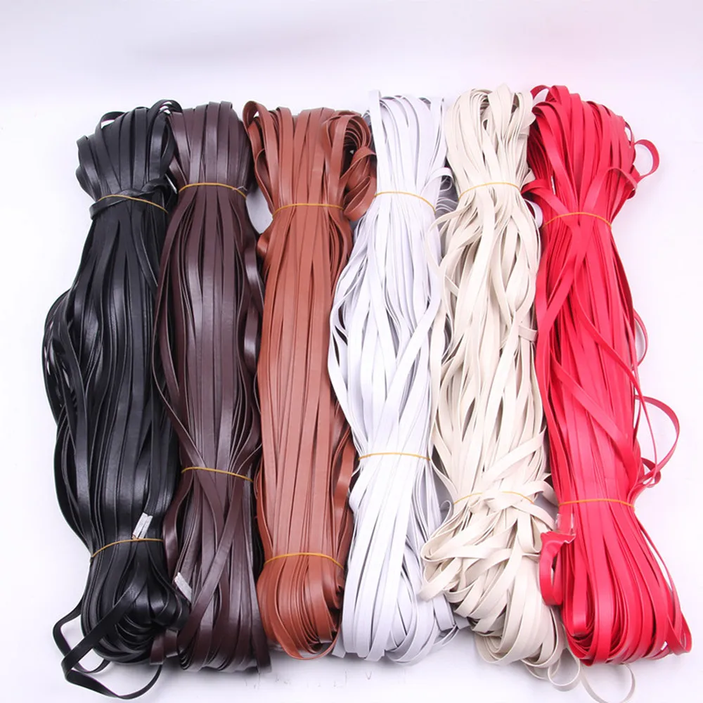 Width 5 mm 10 mm 20 mm 50 mm PU leather strip trim PU carrying handle ribbon band strap for Case handbag box for DIY material