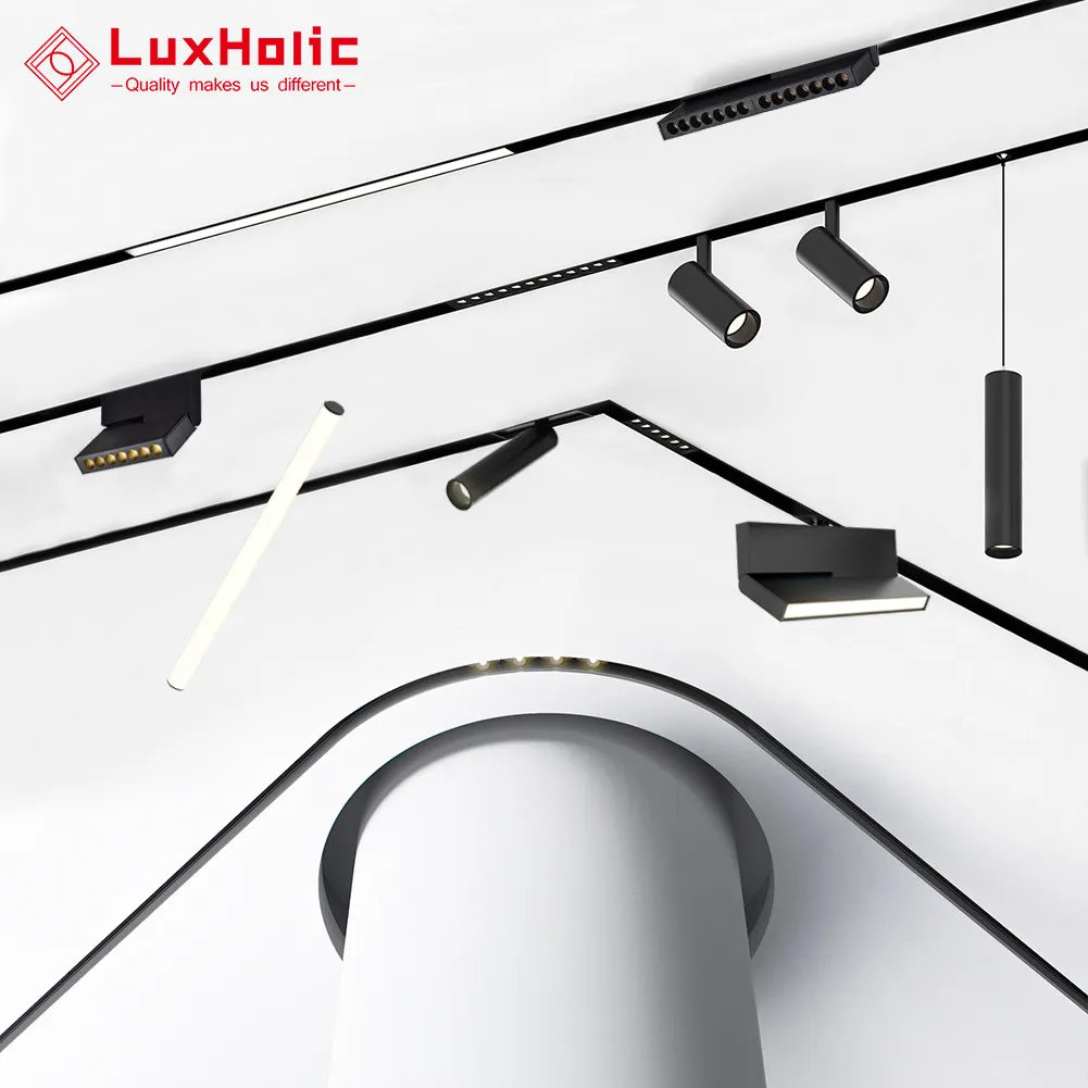 2021 reddot 24V safety low voltage spotlight adjustable aluminum linear led magnet track light system for Hotel Showroom