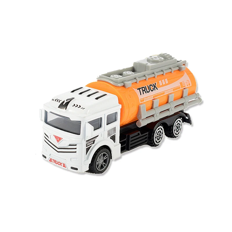 Mini Model Oil Tanker Cars High Simulation Collection Metal Container Truck Diecast Pull Back Car Toy