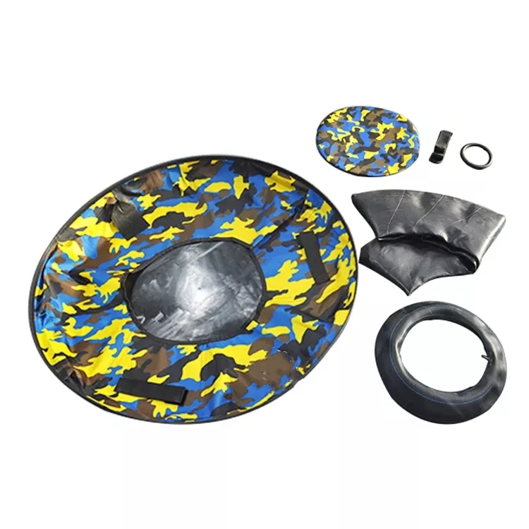 High Quality Wholesale Inflatable 2 Person Snow Tube For Adult And Children With Heavy Duty Rubber Inner Tube