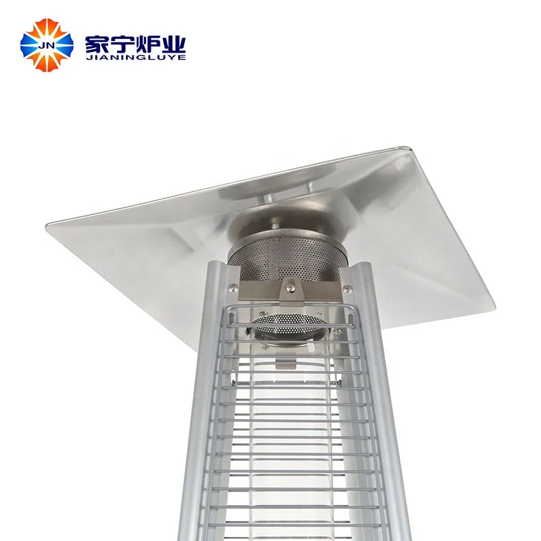 Factory supplier butane stainless steel tower pyramid gas flame patio heater