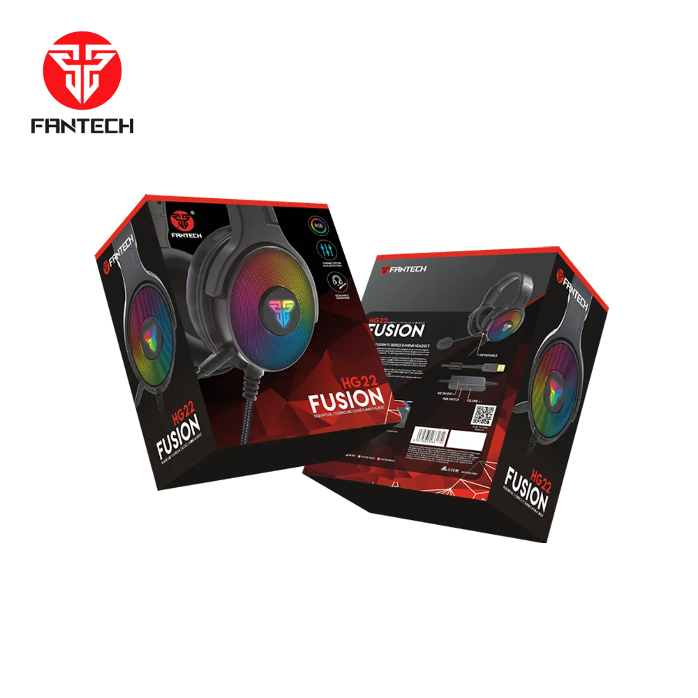 Professional Fantech HG22 Fusion C-Media Chipset 7.1 RGB Gaming Headset