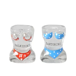 Vodka spirit glass cup wine glass shot glass 50ml skiing boots fish design fancy mini cup