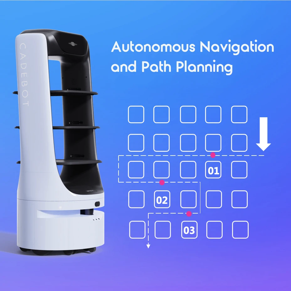 Intelligent Food Delivery Service Robots Automatic Navigation Remote Control Food Truck Restaurant And Hotel Use