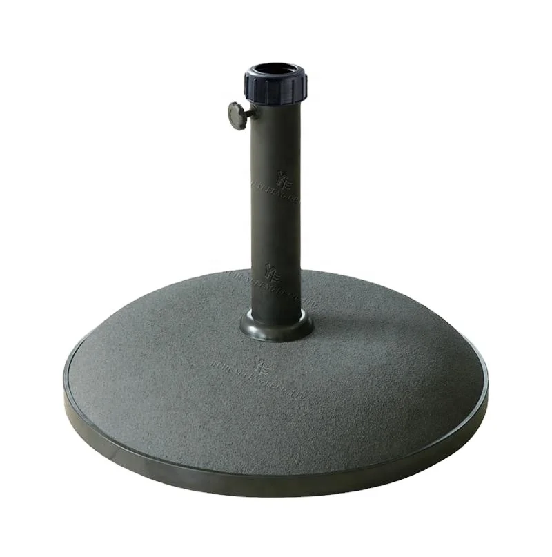 Concrete and steel round umbrella base