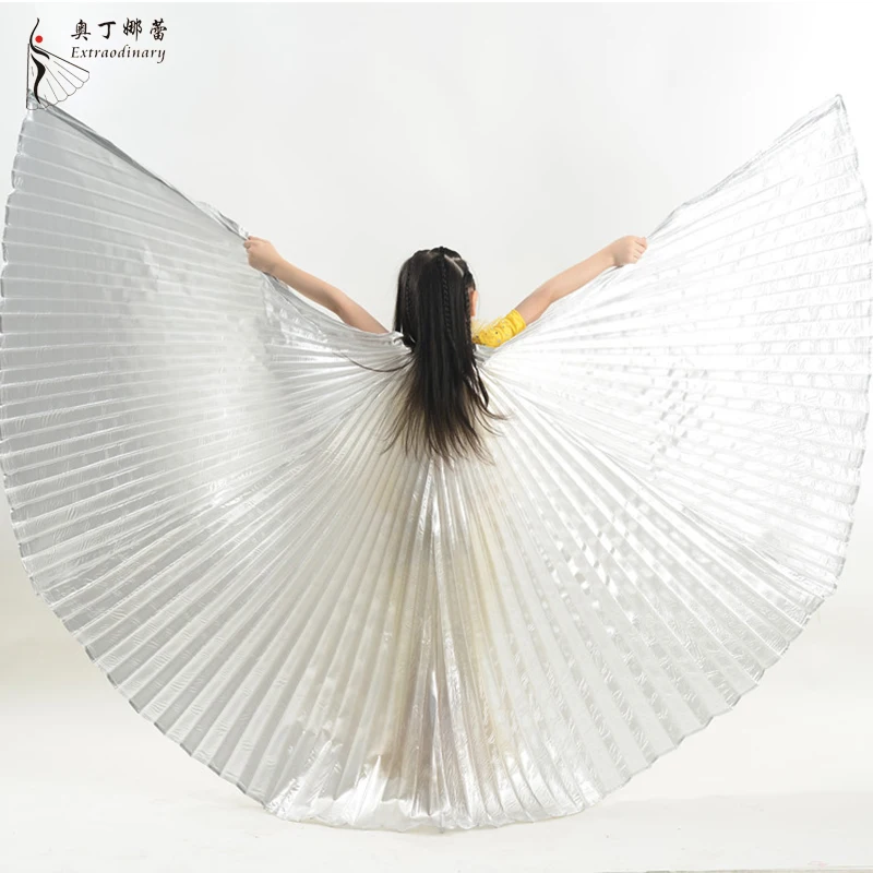 Children Dance Wear Performance Props Kids Belly Dance Accessories Egyptian Wings Gold Silver Isis Wings