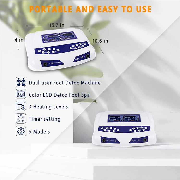 Dual User Professional Foot Detox Machine Home Use Ionic Detox Foot Bath Spa for Home Beauty Salon Foot Spa Use