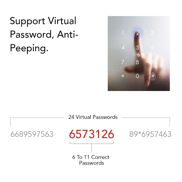 Low Noise Aluminium Sliding Door Key Lock Hotel Security Lock Door Electronic