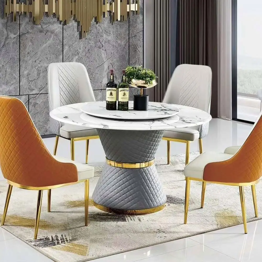
Light luxury modern marble dining table 