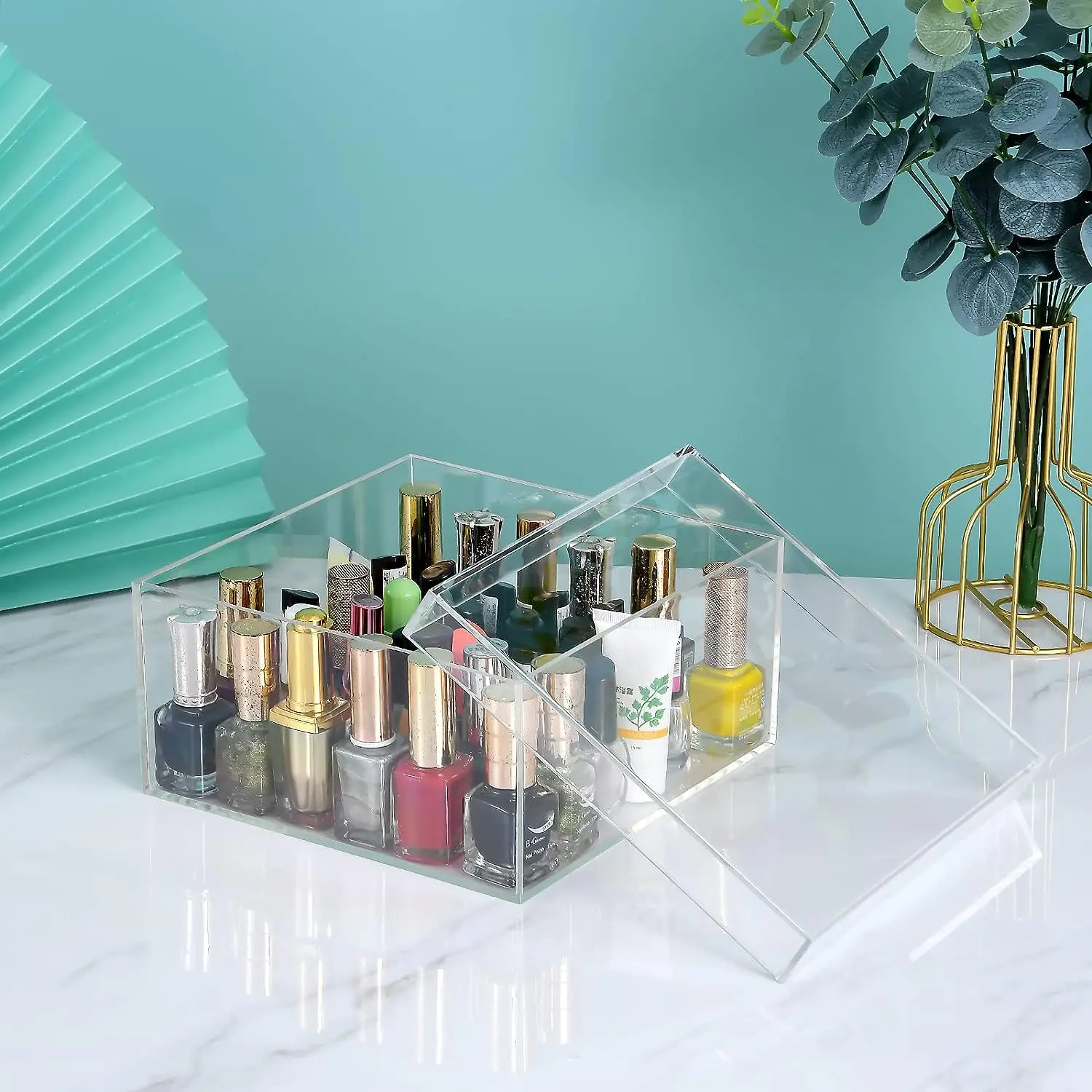 Thick clear acrylic box with  lid acrylic square box for displaying