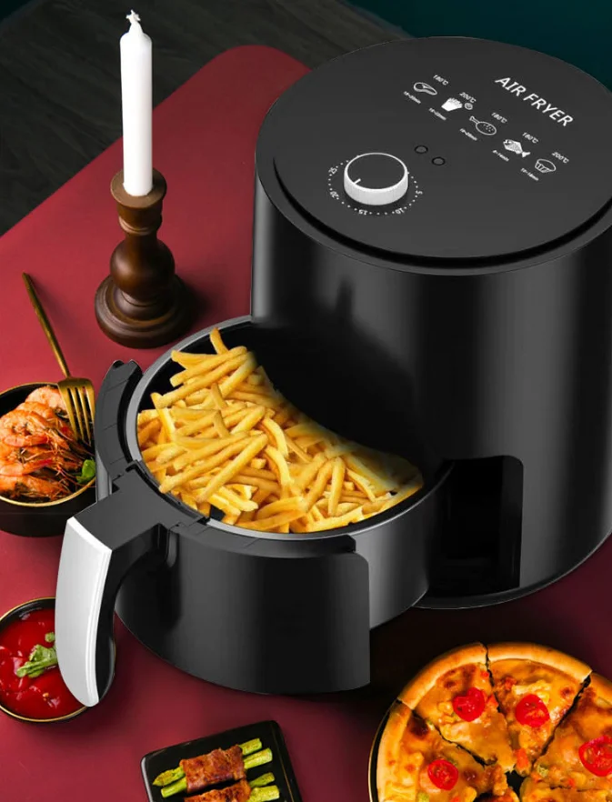 Mini Vacuum Fryer 2.8/3.2L 1200W Kitchen Appliance Manual Control Less Fat More Healthy Easy Clean Electric Hot Air fryer Oven