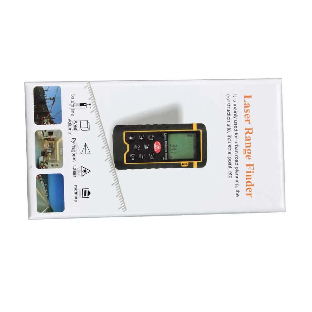  HTI HT-100 открытый цифровой лазерный дальномер 100 м 2*1 5 V AAA промышленный 0 05-100m 116*56 * маленького размера круглой формы с диаметром 32 мм 2