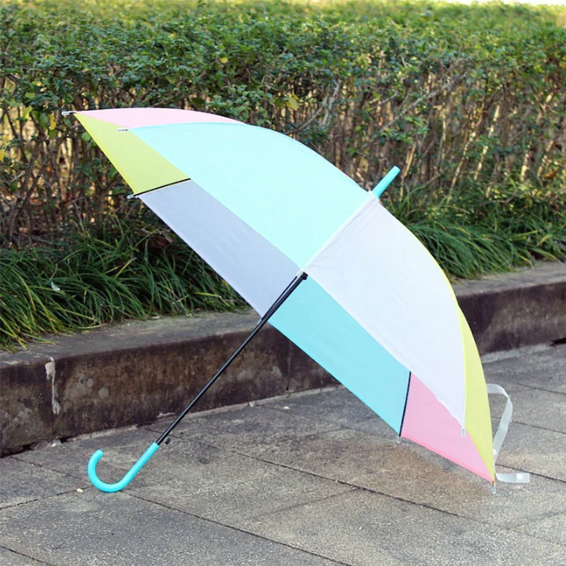 Good quality plastic folding customized antirust Matte outdoors rainbow dome umbrella
