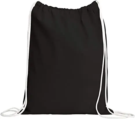Custom drawstring backpack cotton friendly white jewelry organic cotton cloth drawstring shoe pouch bag