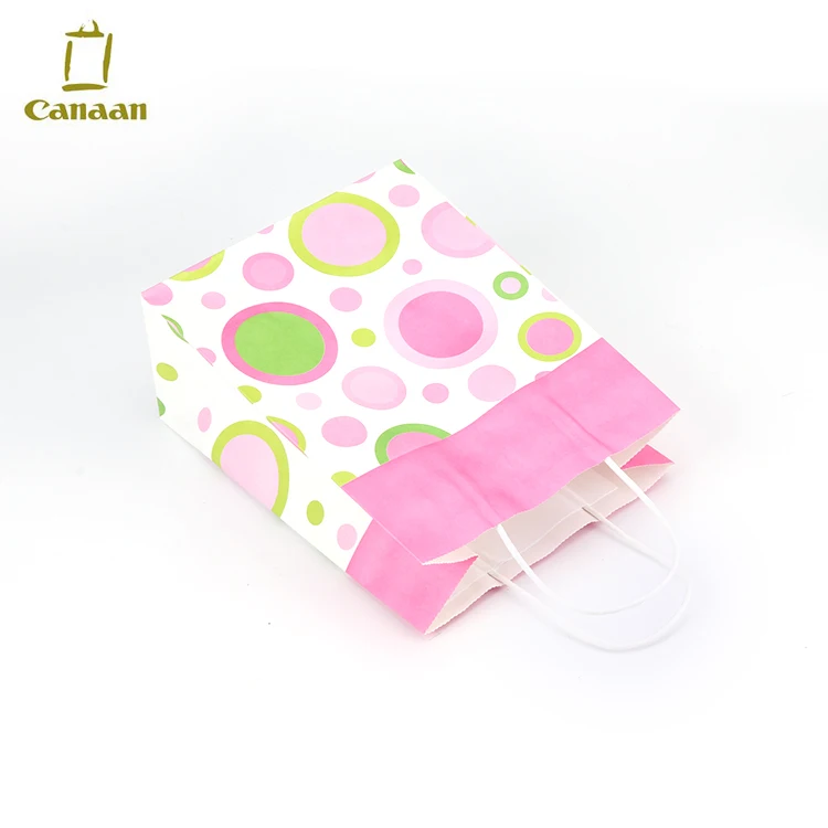 OEM Wholesale Custom logo printed Durable kraft paper bag with handle