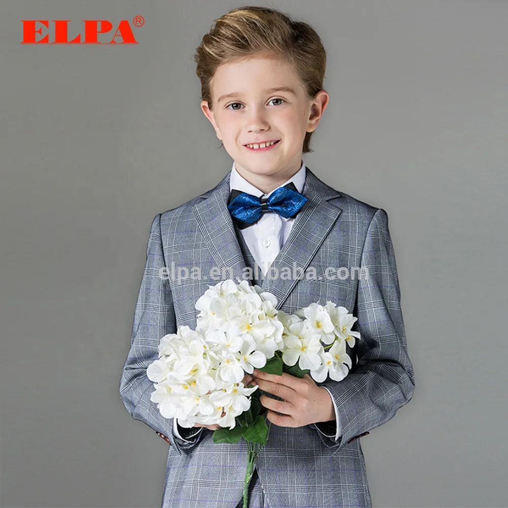 ELPA boys suit clothing set baby Blue plaid boy formal occasion suits for wedding/Show