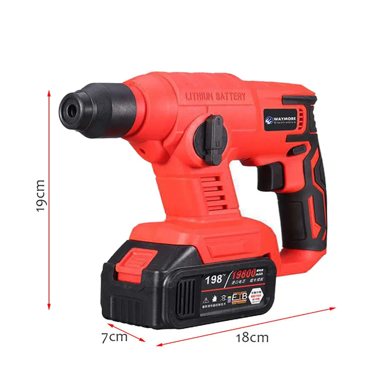  21V батарея бесщеточный Heavy Duty мощность молота сверлы аккумуляторная ударная дрель снос комплект Sds-plus Регулируемая Ручка 980