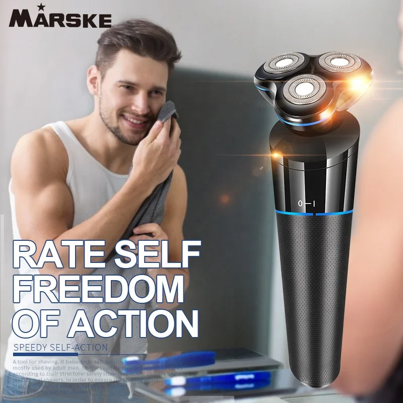 MARSKE 3333 multi-function four-in-one floating cutter head nose hair device sideknife body wash three-head shaver