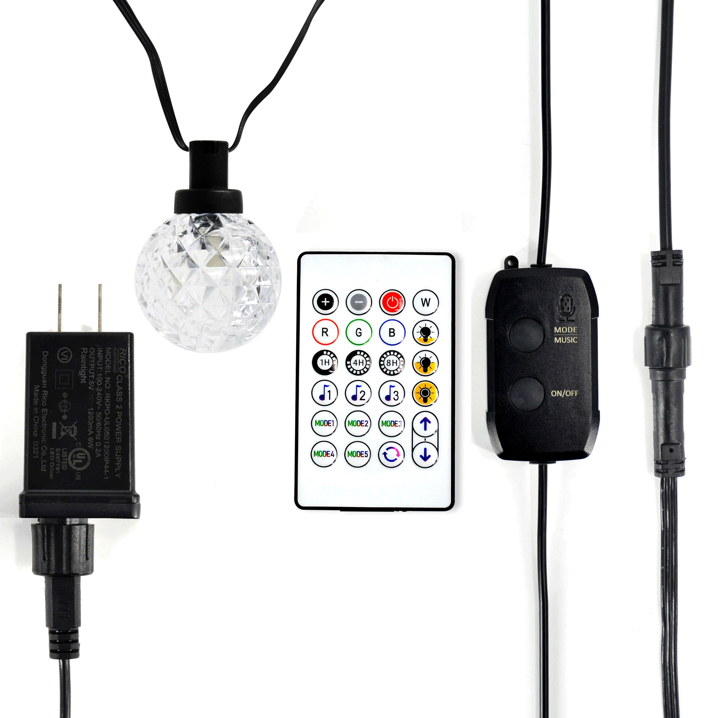 Smart outdoor string light G40 smart string light solar garden light outdoor waterproof led home courtyard decoration