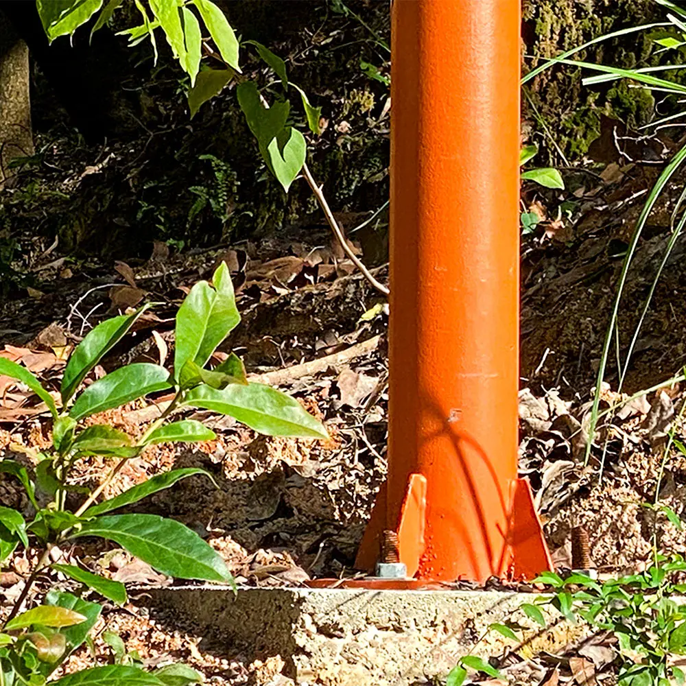 custom Outdoor Steel Post Bullet pole mount enclosure cctv camera Hot Dip Galvanized  Mount Bracket