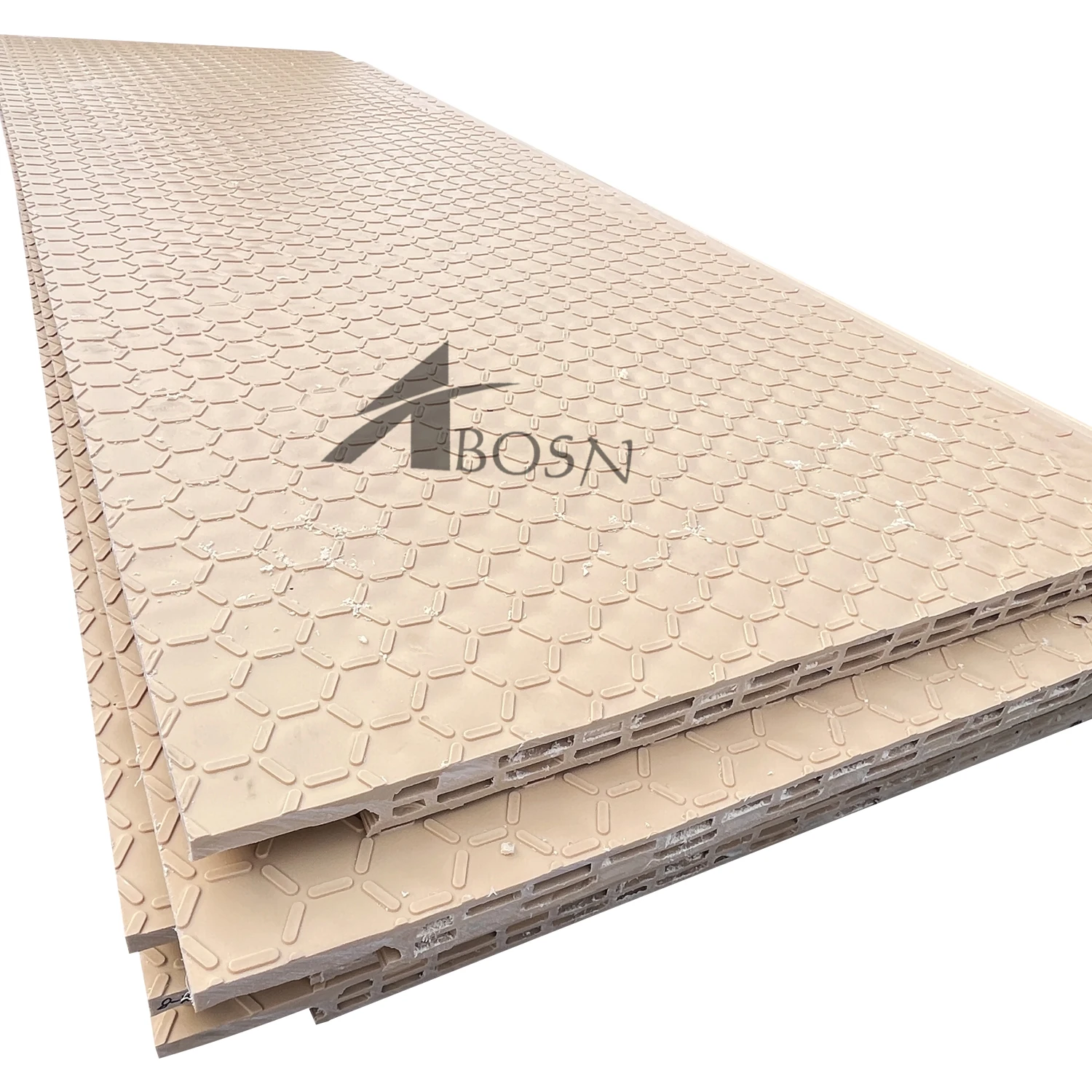 Abosn new design HDPE material overlapping Amphimat temporary ground protection mat