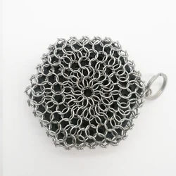 Силиконовая вставка сковорода скребок из нержавеющей стали кухонные щетки для чистки кастрюль чугунный очиститель Chainmail скребок