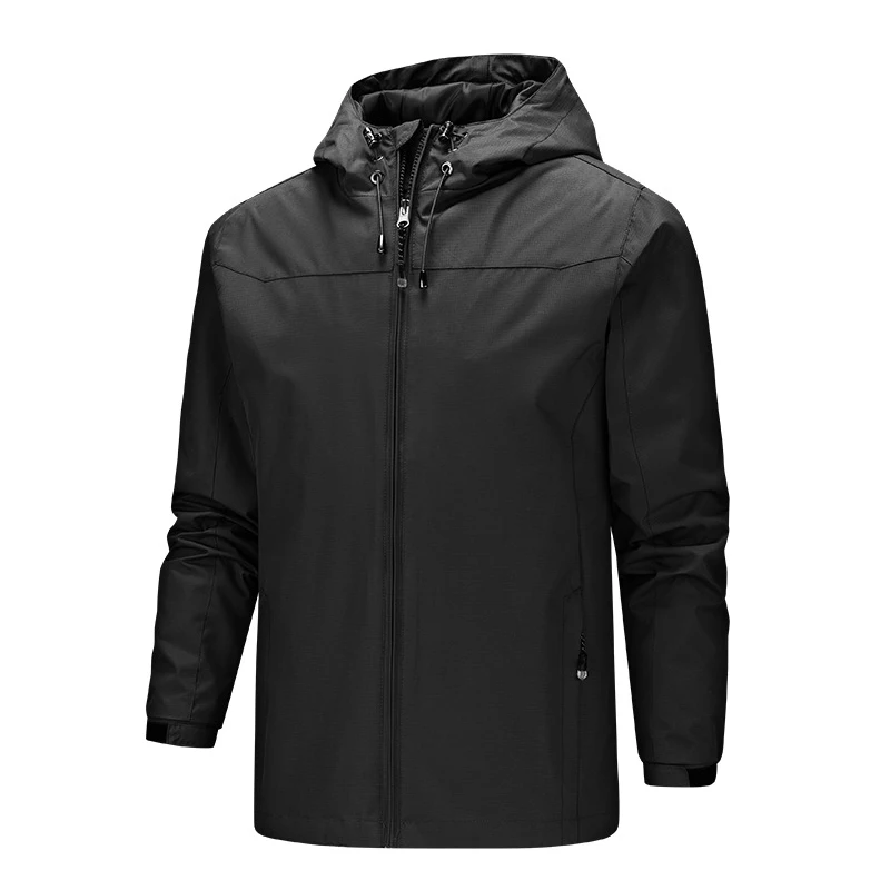 Custom Logo Waterproof Windbreaker Jackets With Hoodie Mens Windbreaker Suit