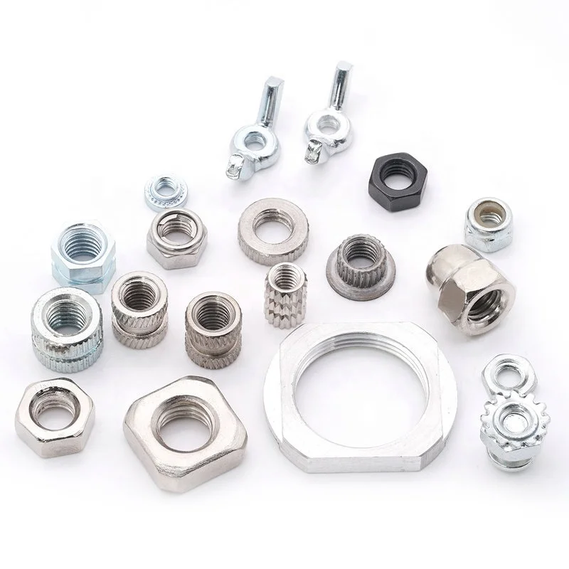 Customized Hex nylon insert locking nuts with non-metallic Insert square nut fasteners