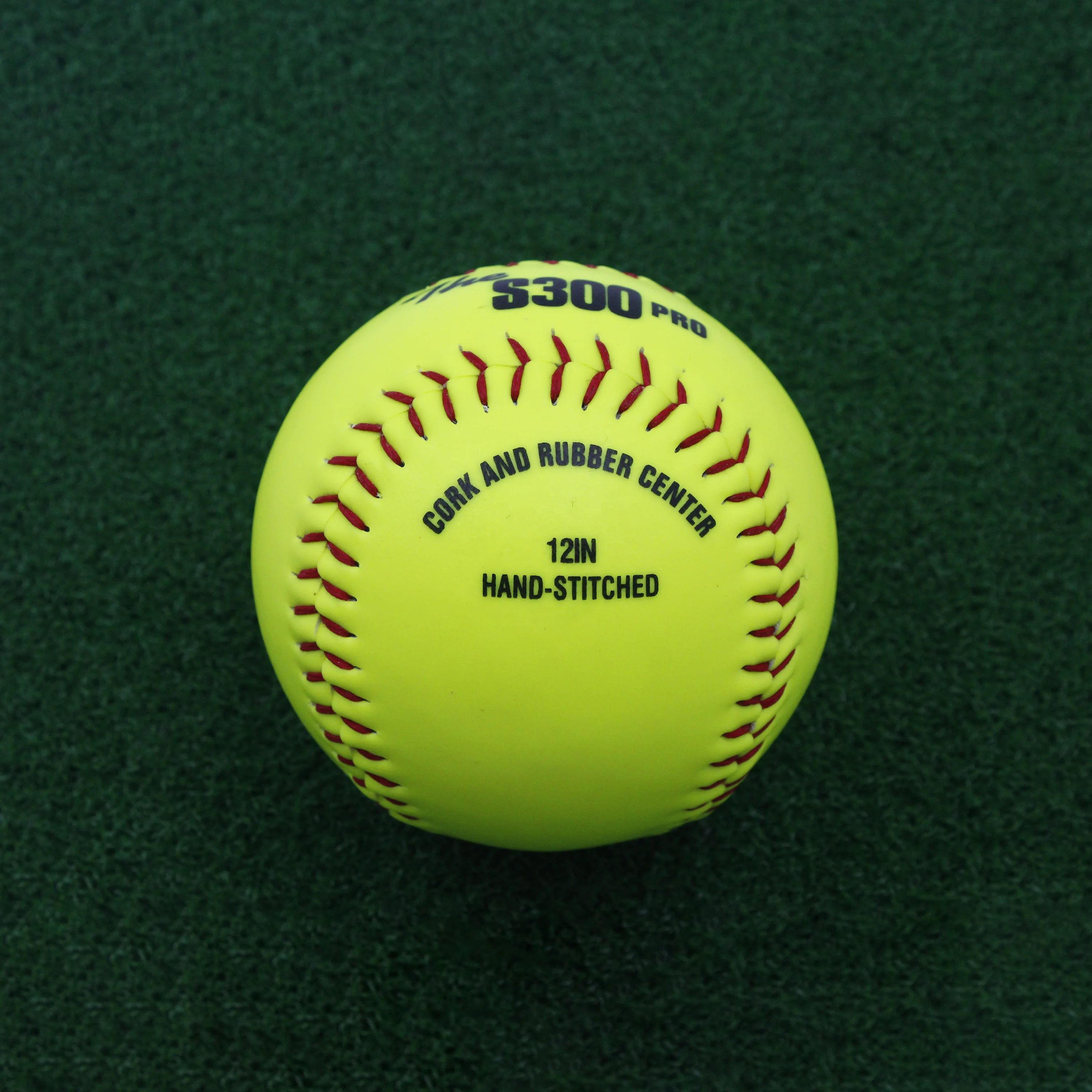Factory Price 12 Inch Synthetic Leather Cover Softball High Grade Cork Center WESTON S300Y PRO