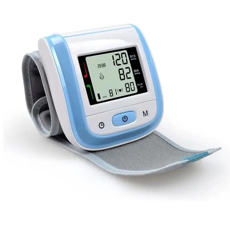 Fully Automatic Wrist Blood Pressure Monitor BP Cuff Monitoring Irregular Heart Rate Monitor Meter Sphygmomanometer For Home Use