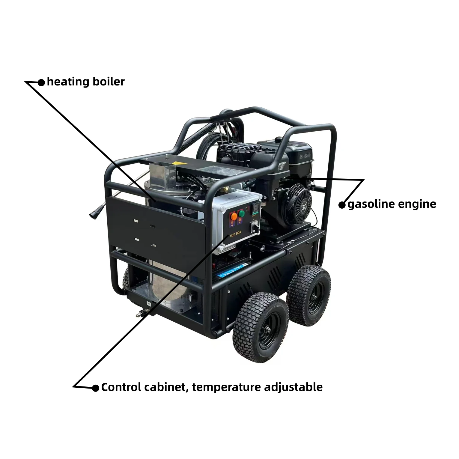 Gasoline Engine Petrol 3600Psi 13HP Diesel Heat Hot Water Steam Pressure Gun Water Jet Cleaning Machine High Pressure Car Washer