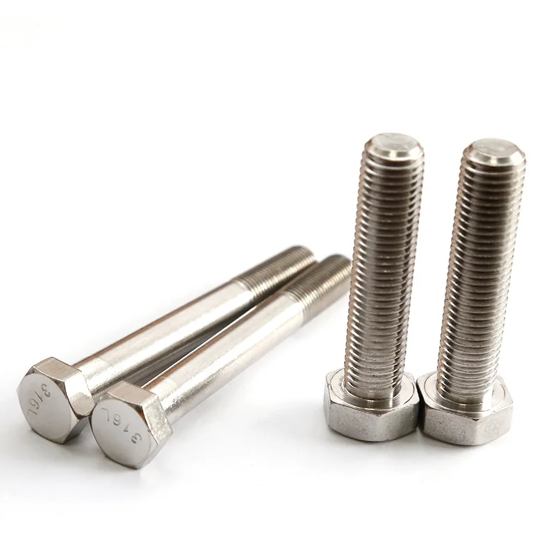 
China Manufacture hex head bolts DIN933 stainless steel bolts and nuts 304 bolt sus316 