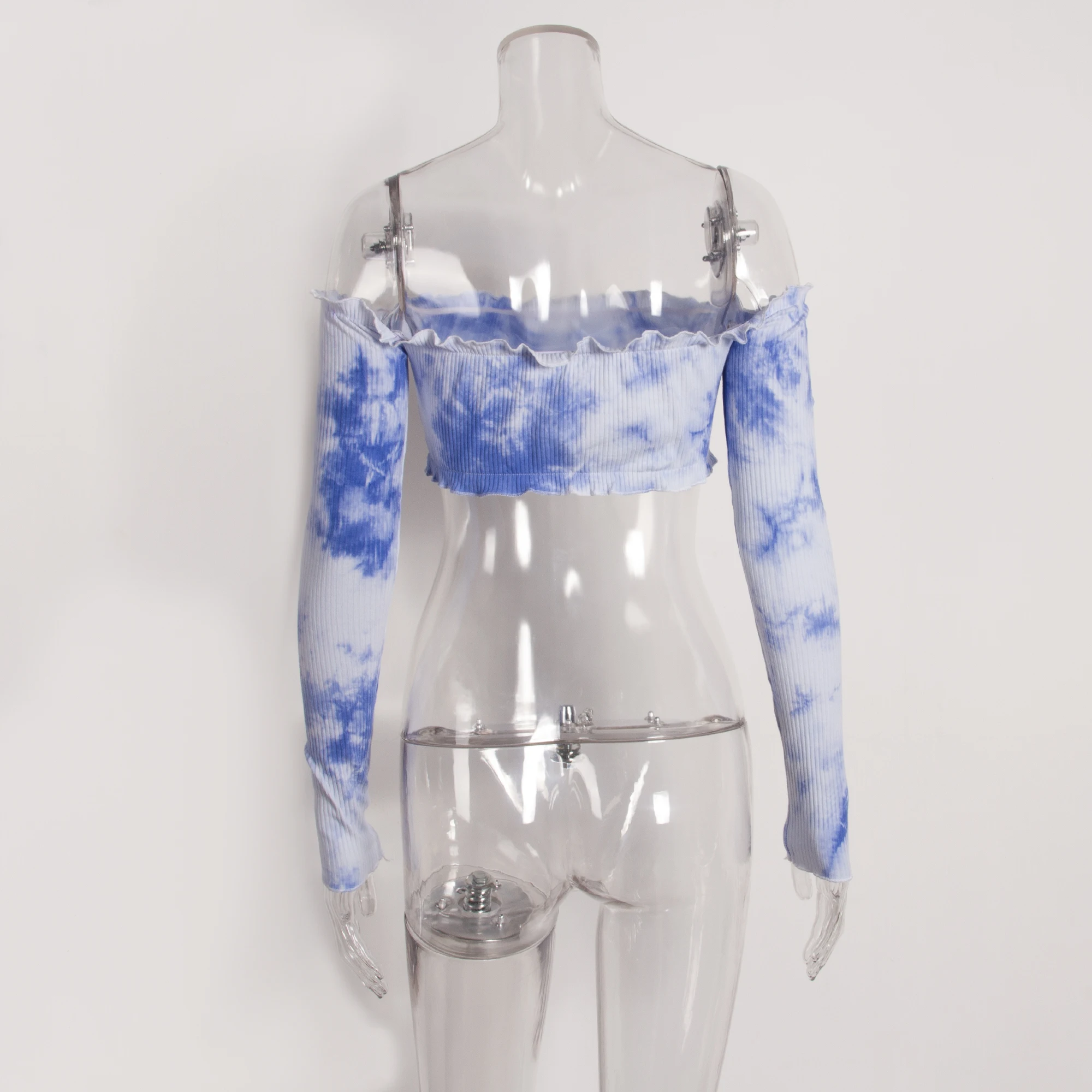 8481 женские тай-дай Топ Лидер продаж женские блузки Топы женские короткие бретели топы 2020 новое поступление