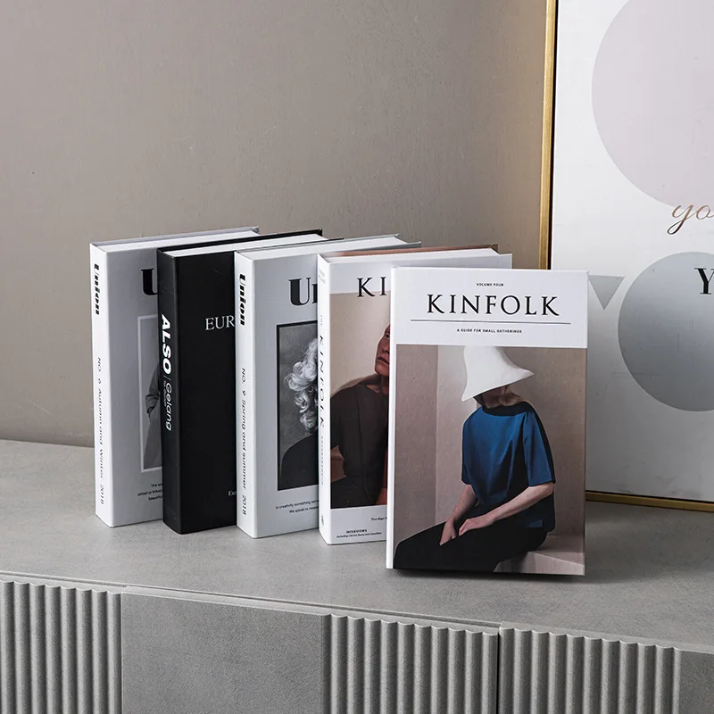 Modern simple fake book decoration for store office living room study office porch home decor decorative books