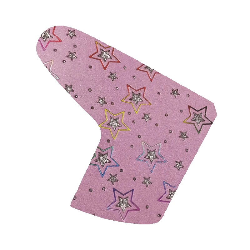 Pink polyester golf canvas waterproof 460 cc driver wood blade putter mallet putting headcovers
