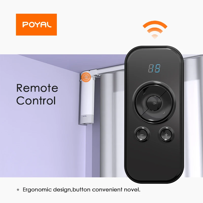 POYAL Modern 15 Channel Smart Electric Roller Blinds Remote PC 433Mhz White Transmitter Motorized Curtain Emitter for Home Hotel