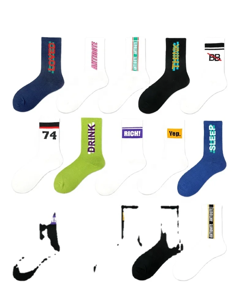 Men Dress Custom Mesh Embriodery Rib Design Free No Moq Logo Pattern Letters Colorful Crew Mens No Minimum Order Free Socks